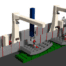 Figure 7: Electronic mockup of robotic welding stations welding tunnel segments - provided by IGM