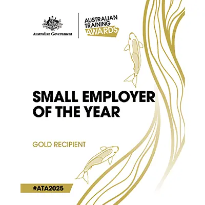 Bowhill Small Employer of the Year Gold Recipient - Australian Training Awards 2025